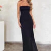 Lei Strapless Black Maxi Dress