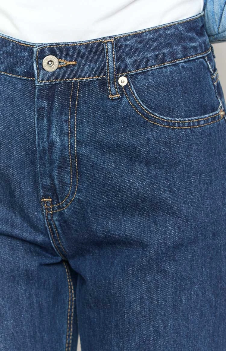 Lenny Dark Blue Denim Flare Jeans - Image 7