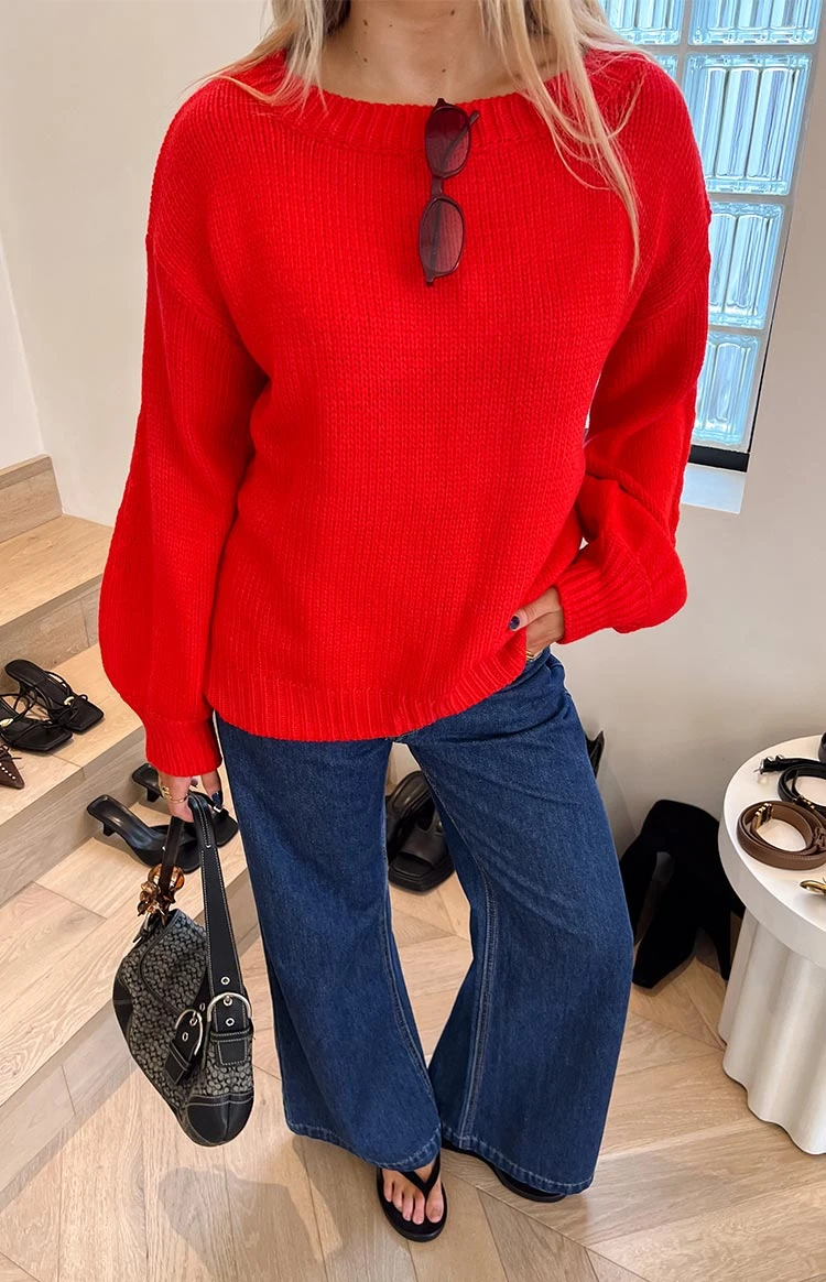 Lenny Dark Blue Denim Flare Jeans - Image 12