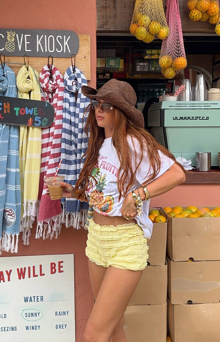 Leo Yellow Micro Shorts