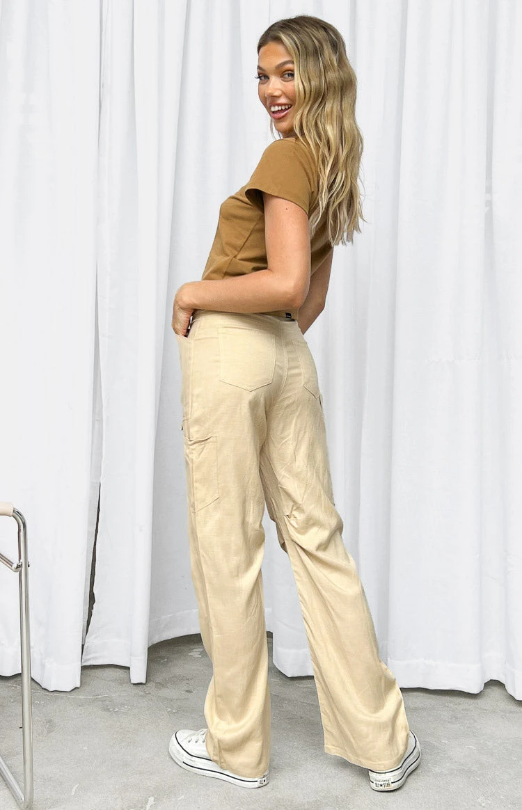 Lioness Miami Vice Wheat Linen Pant - Image 6