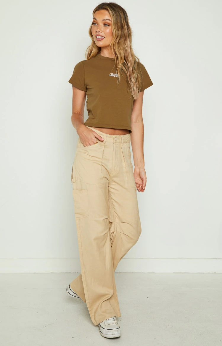 Lioness Miami Vice Wheat Linen Pant - Image 2