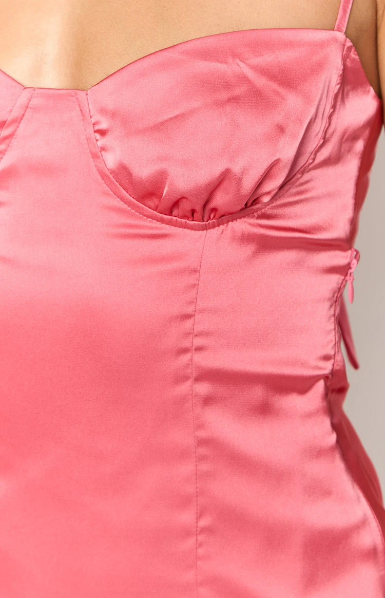 Liz Pink Mini Dress - Image 6