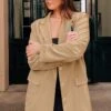 Logan Tan Oversized Blazer