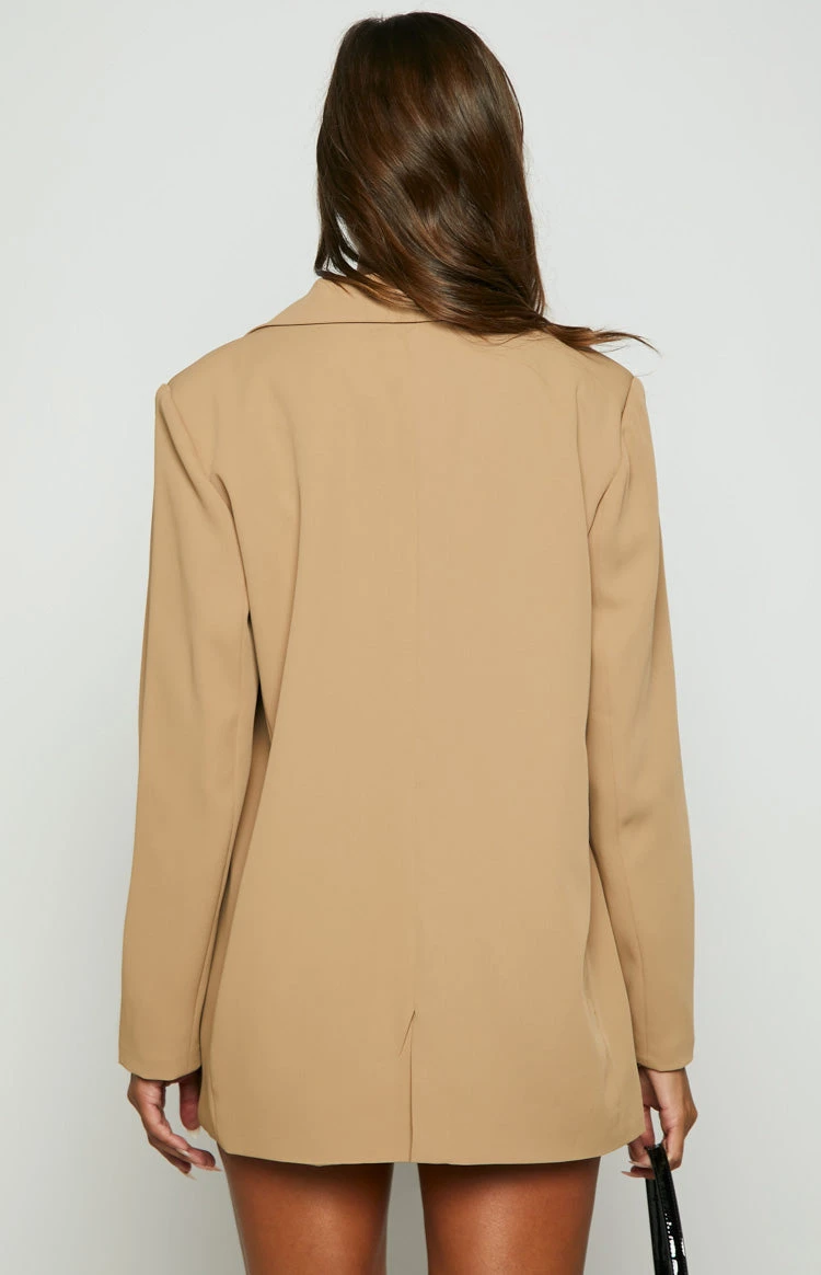 Logan Tan Oversized Blazer - Image 5