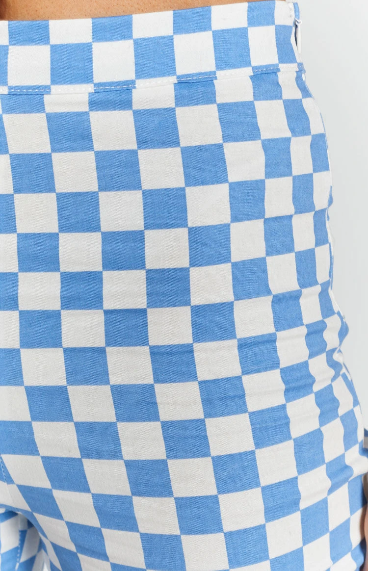 Beginning Boutique Lorelai Check Pant Blue - Image 8