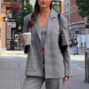 Louis Grey Striped Oversized Blazer