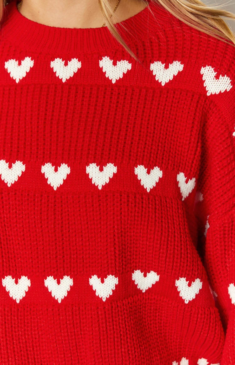 Lovey White Heart Stripe Jumper - Image 7