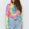 Beginning Boutique Love You Different Tie Dye Sweater Rainbow