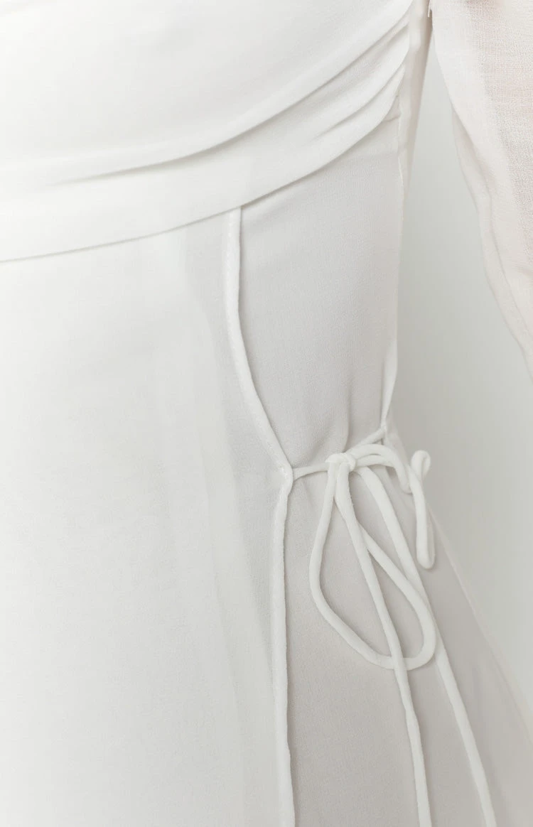 Lucy White Long Sleeve Mini Dress - Image 6