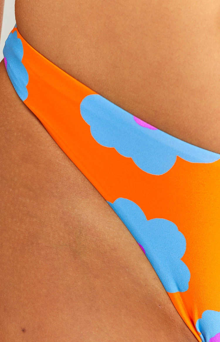 9.0 Swim Luella Orange Floral Bikini Bottoms - Image 7