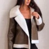 Myki Brown Sherpa Jacket