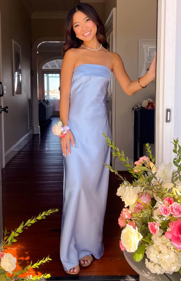 Maiah Blue Formal Maxi Dress - Image 8