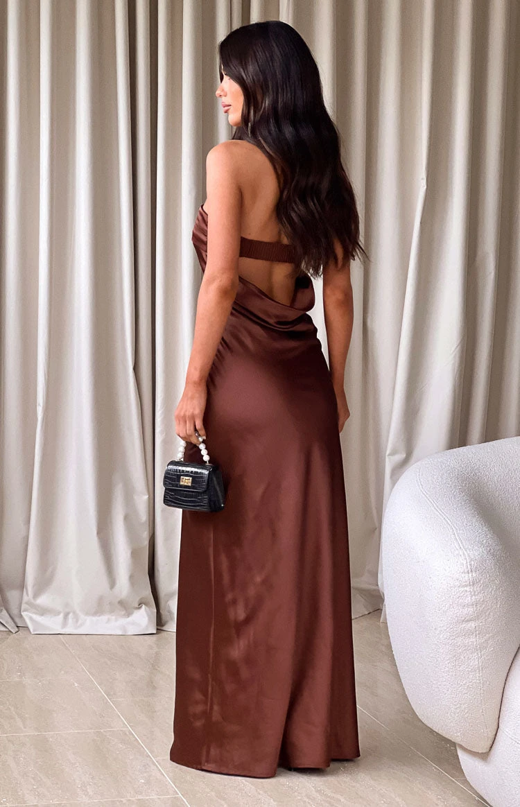 Maiah Brown Maxi Dress - Image 8