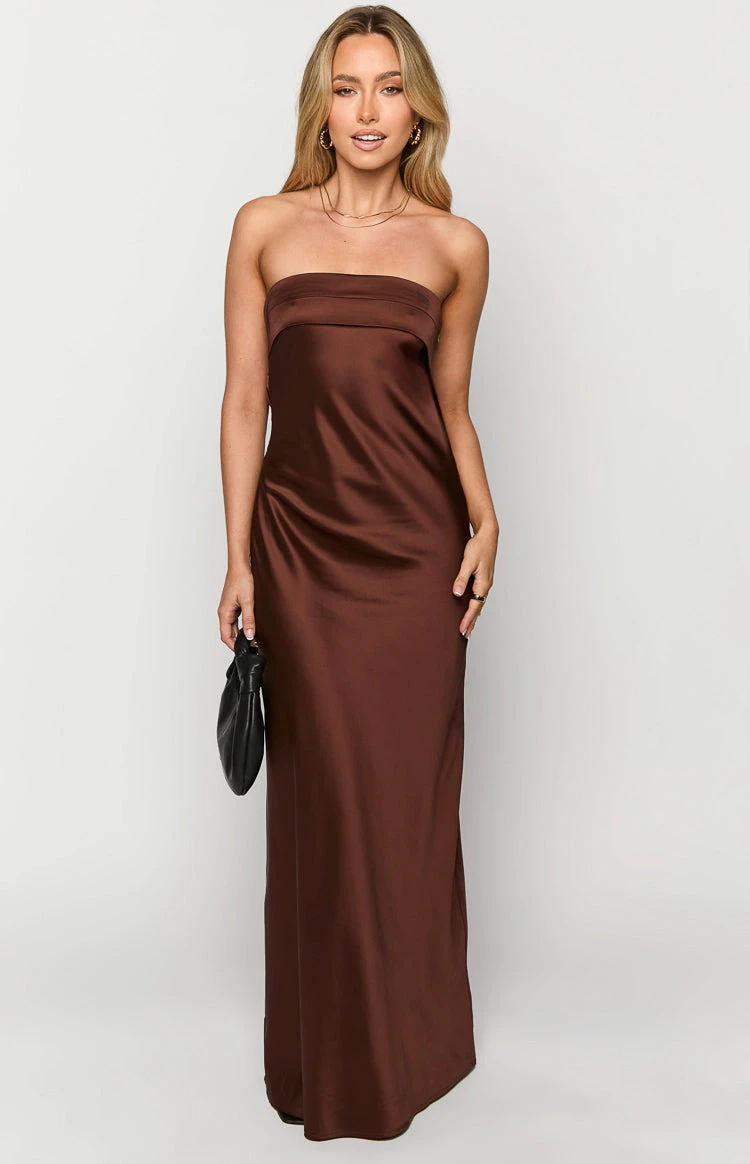 Maiah Brown Maxi Dress - Image 2