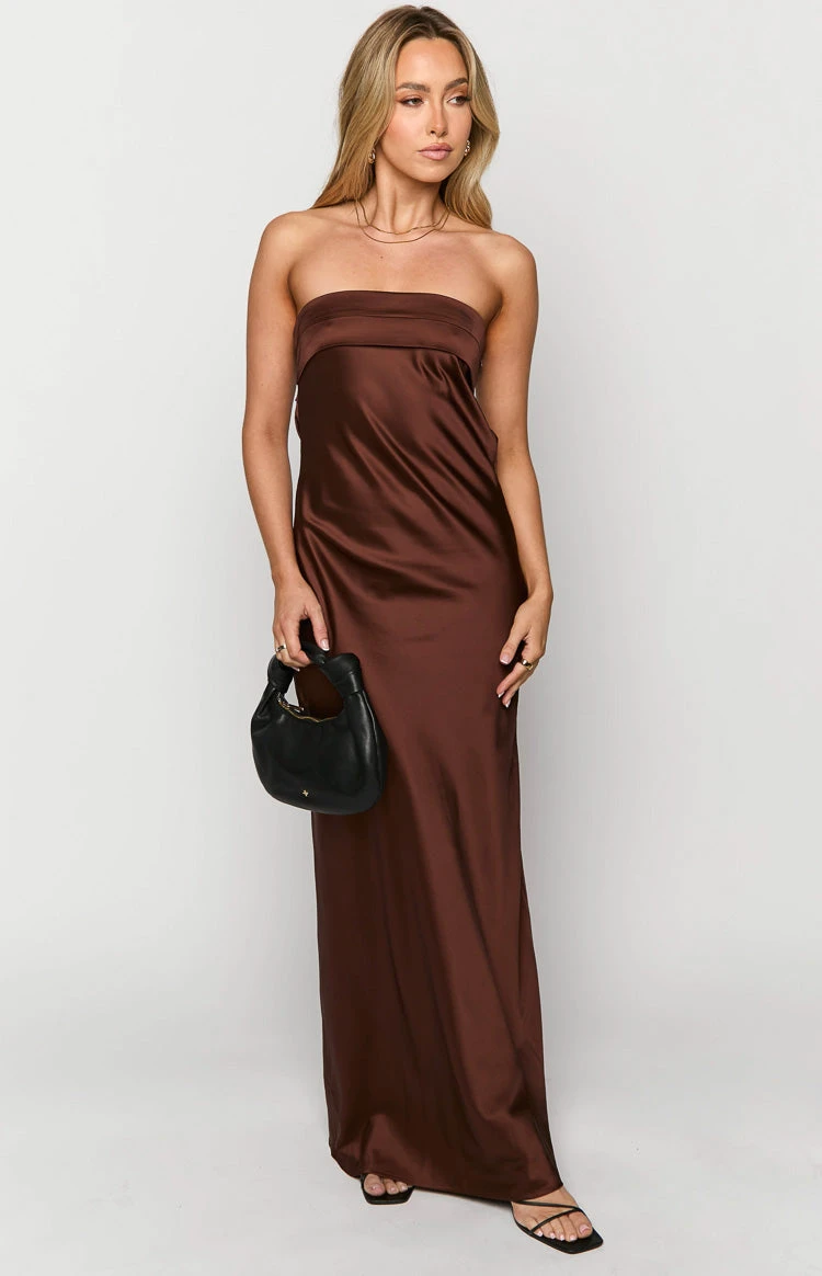 Maiah Brown Maxi Dress - Image 3