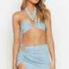 Malaney Blue Mini Skirt
