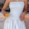 Memories White Bubble Mini Dress