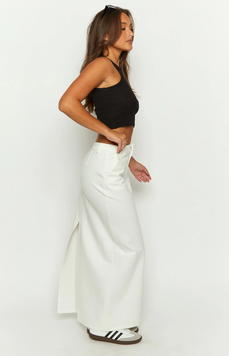 Mia White Maxi Skirt - Image 4