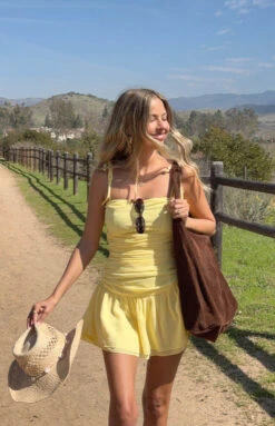 Milly Yellow Mini Dress