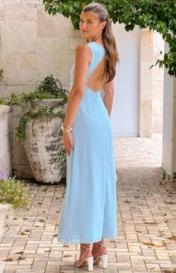 Misty Light Blue Maxi Dress