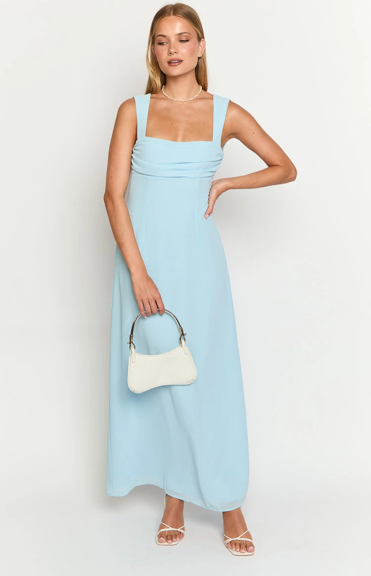 Misty Light Blue Maxi Dress - Image 3