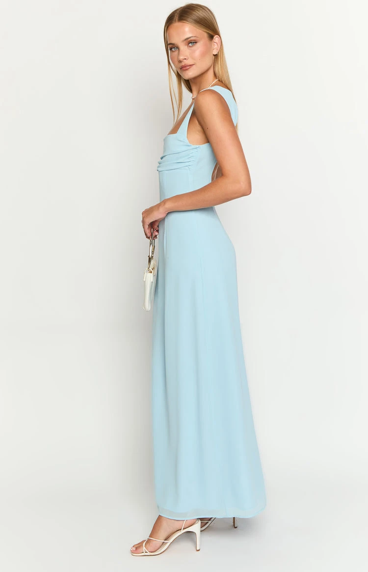 Misty Light Blue Maxi Dress - Image 4
