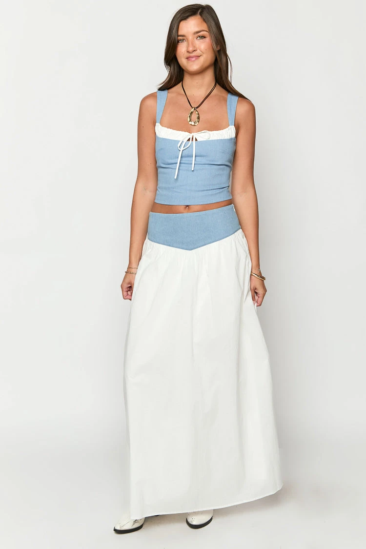 Mystic White Maxi Skirt - Image 2