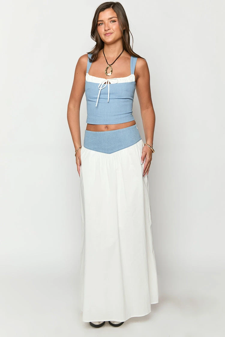 Mystic White Maxi Skirt - Image 3