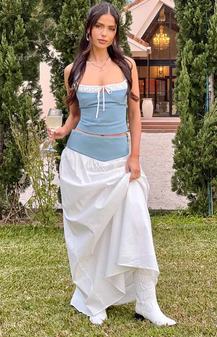 Mystic White Maxi Skirt - Image 8