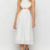 Beginning Boutique Odessa Backless Midi Dress White