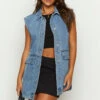 Orla Mid Wash Denim Vest