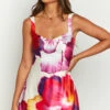 Pansy Pink Floral Sleeveless Mini Dress