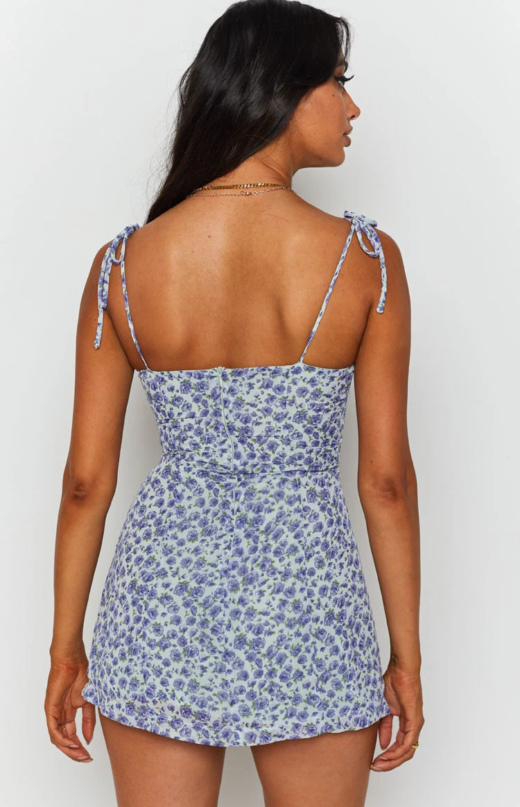 Penny Lane Dress Blue Floral - Image 7