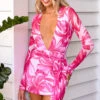 Florenta Pink Floral Mini Dress