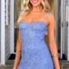 Penny Lane Light Blue Sequin Mini Dress