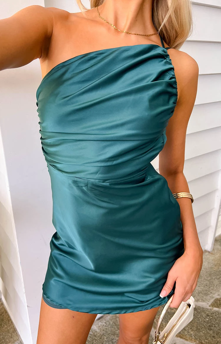 Silas Emerald Green Mini Dress - Image 14