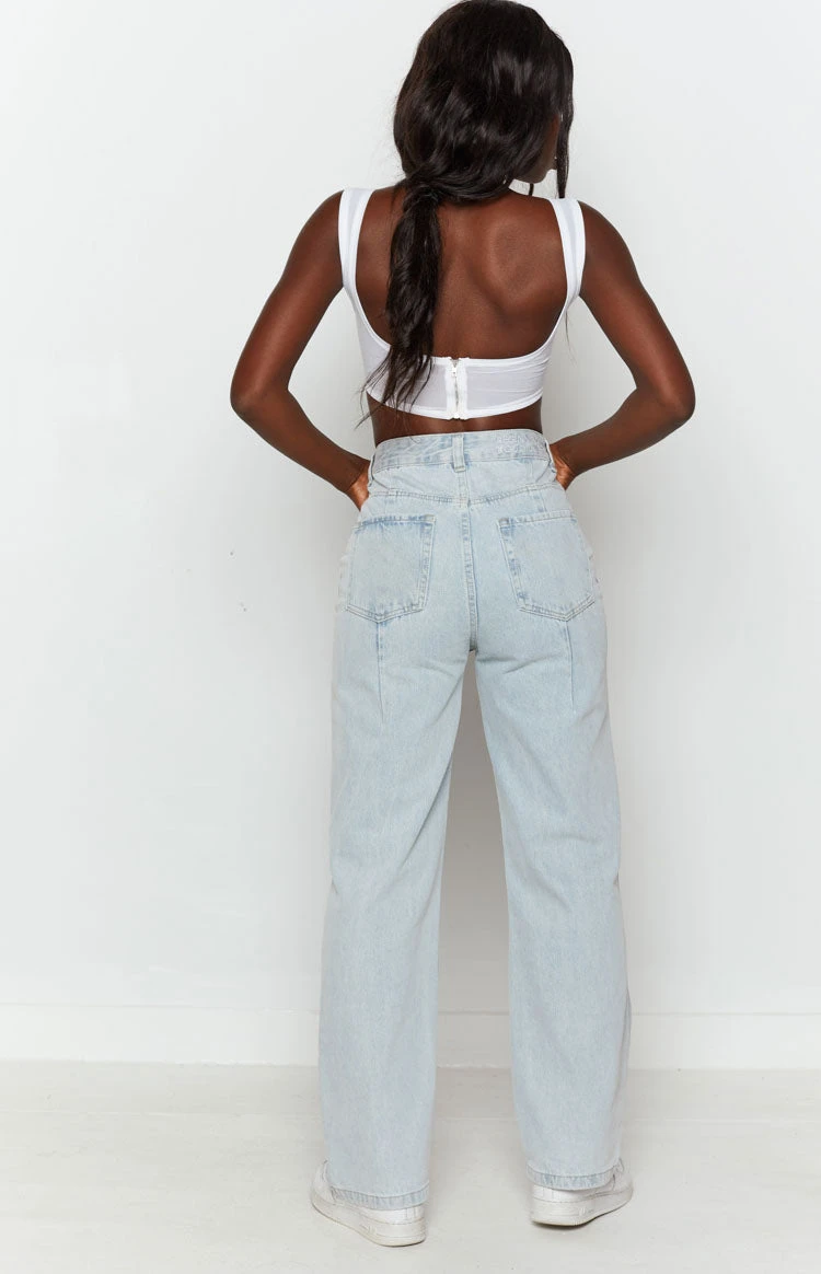 Robin Wide Leg Jeans Blue - Image 5