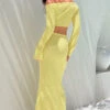 Romie Yellow Knit Maxi Skirt