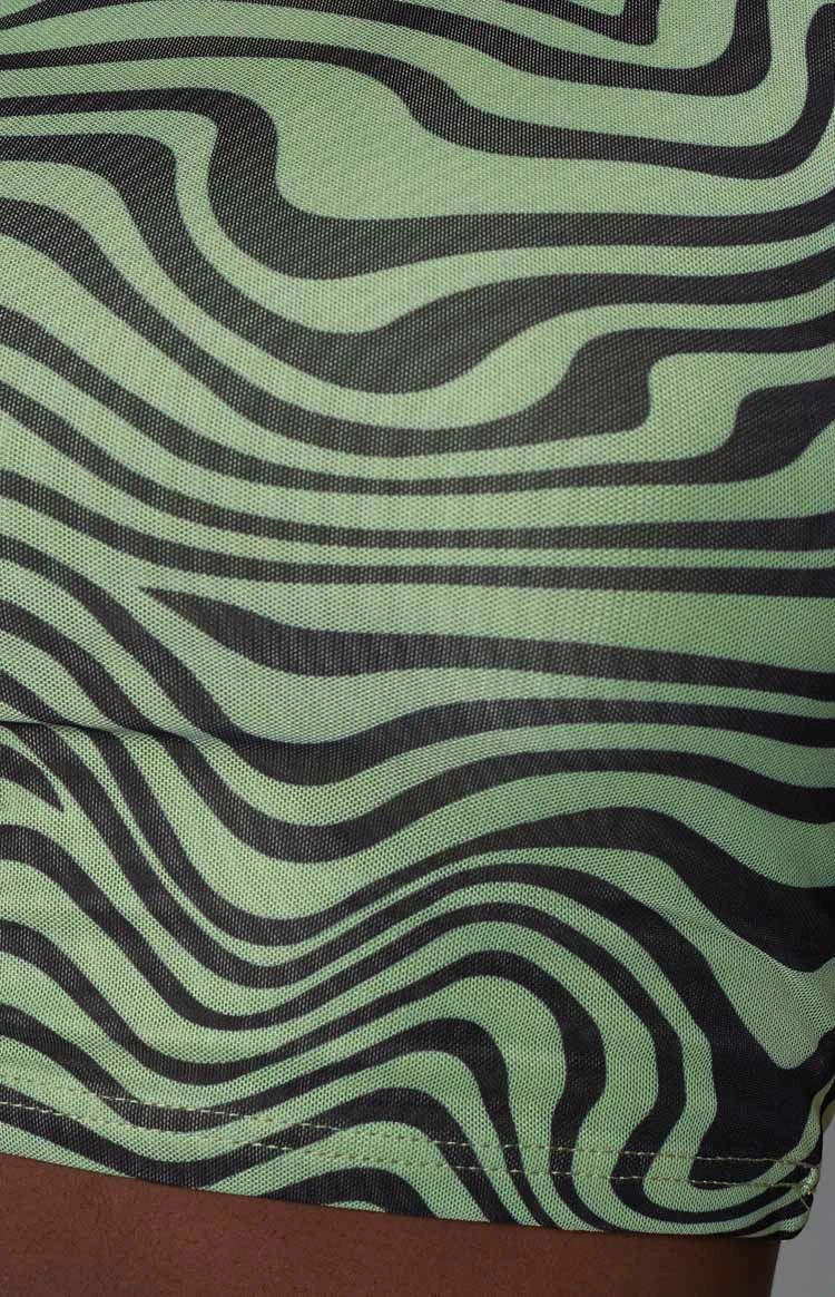 Beginning Boutique Rosalie Green Crop Top - Image 6