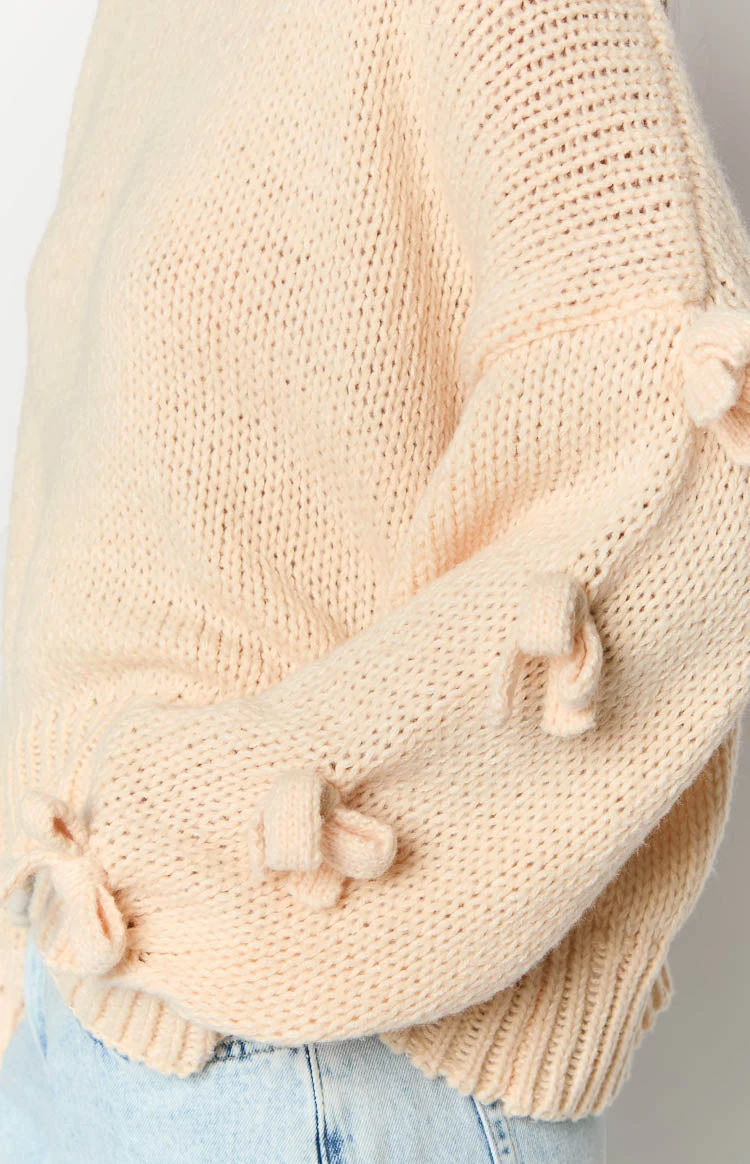 Short And Sweet Cream Knit Jumper - Image 8