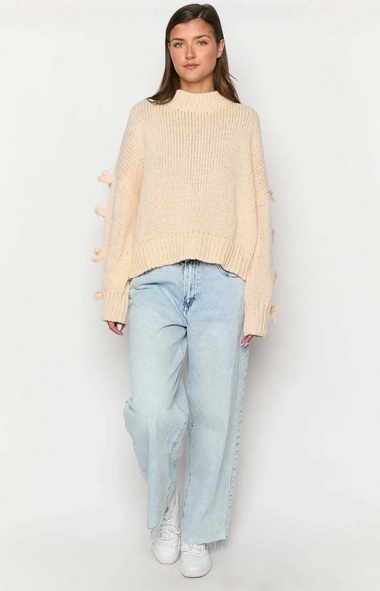 Short And Sweet Cream Knit Jumper - Image 3