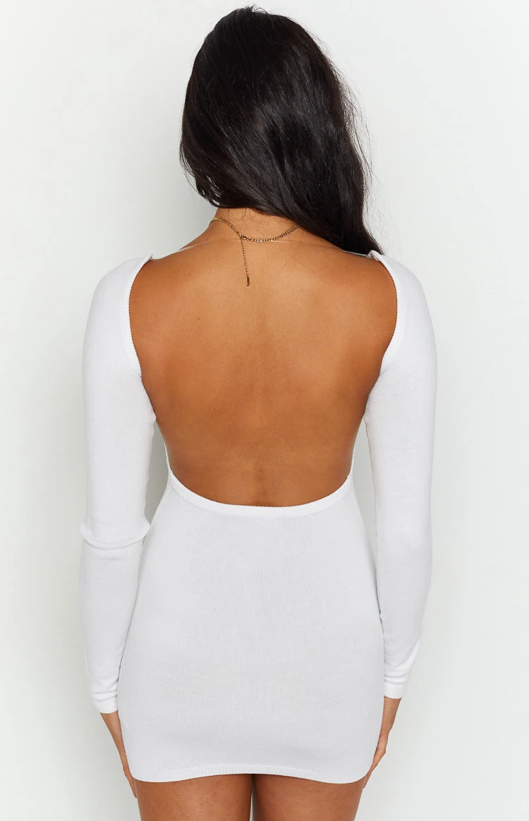 SNDYS Milo White Knit Dress - Image 4