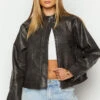 Sam Vintage Black PU Jacket