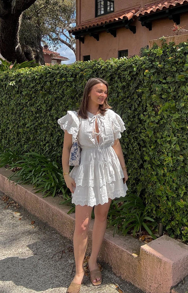 Savannah White Mini Dress - Image 11