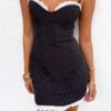 Seaton Black Polka Dot Mini Dress