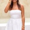 Sinai White Strapless Mini Dress