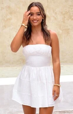 Sinai White Strapless Mini Dress
