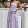Sinclair Lilac Strapless Maxi Dress
