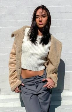 Beginning Boutique Snoh White Knit Tank